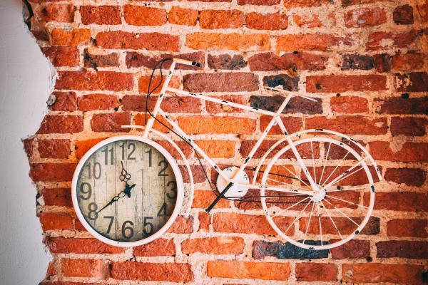 bike on brick wall 