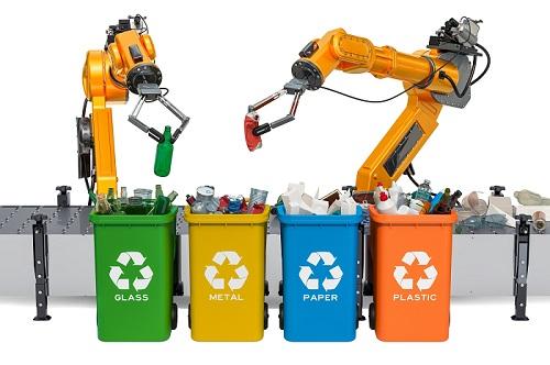 Auto sorting of recycling materials in separate bins_credit PragmatIC Semiconductor