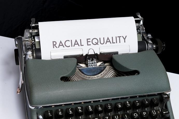 type writer with race equality on paper