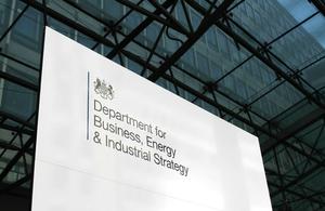      Department for Business, Energy & Industrial Strategy  sign