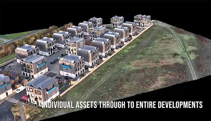 Drone 3D modelling - Urban modular housing development - Digital Twin