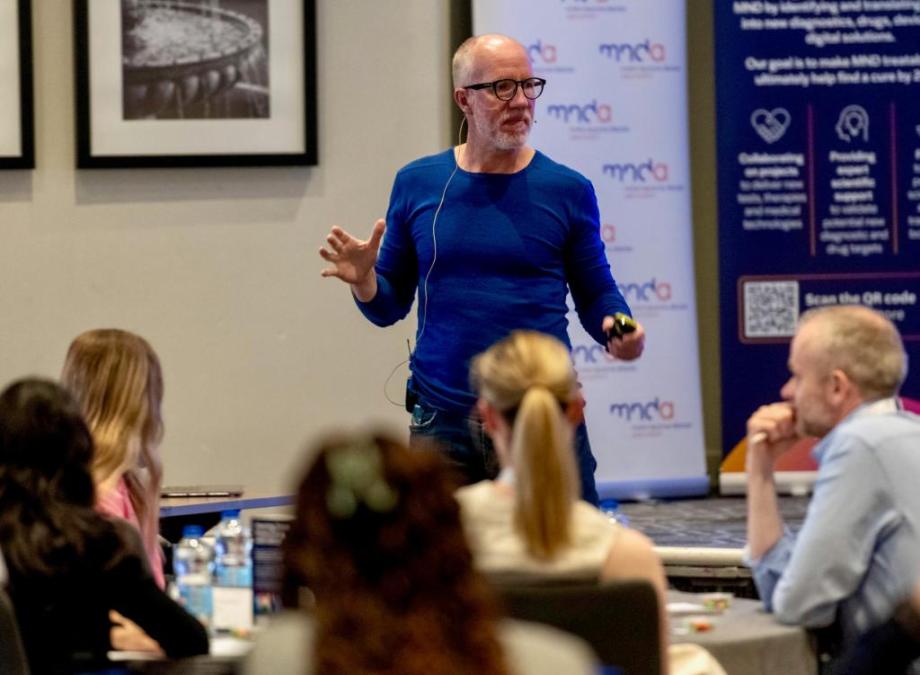 Simon giving a presentation