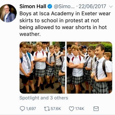 boys in skirts tweet which went viral