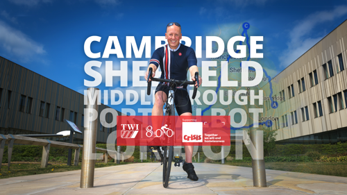Mike Emmett starts a solo cycle ride to raise money for Crisis UK