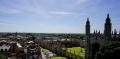 aerial shot over university city of Cambridge