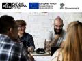 People sitting together at a table_Allia ERDF funding image